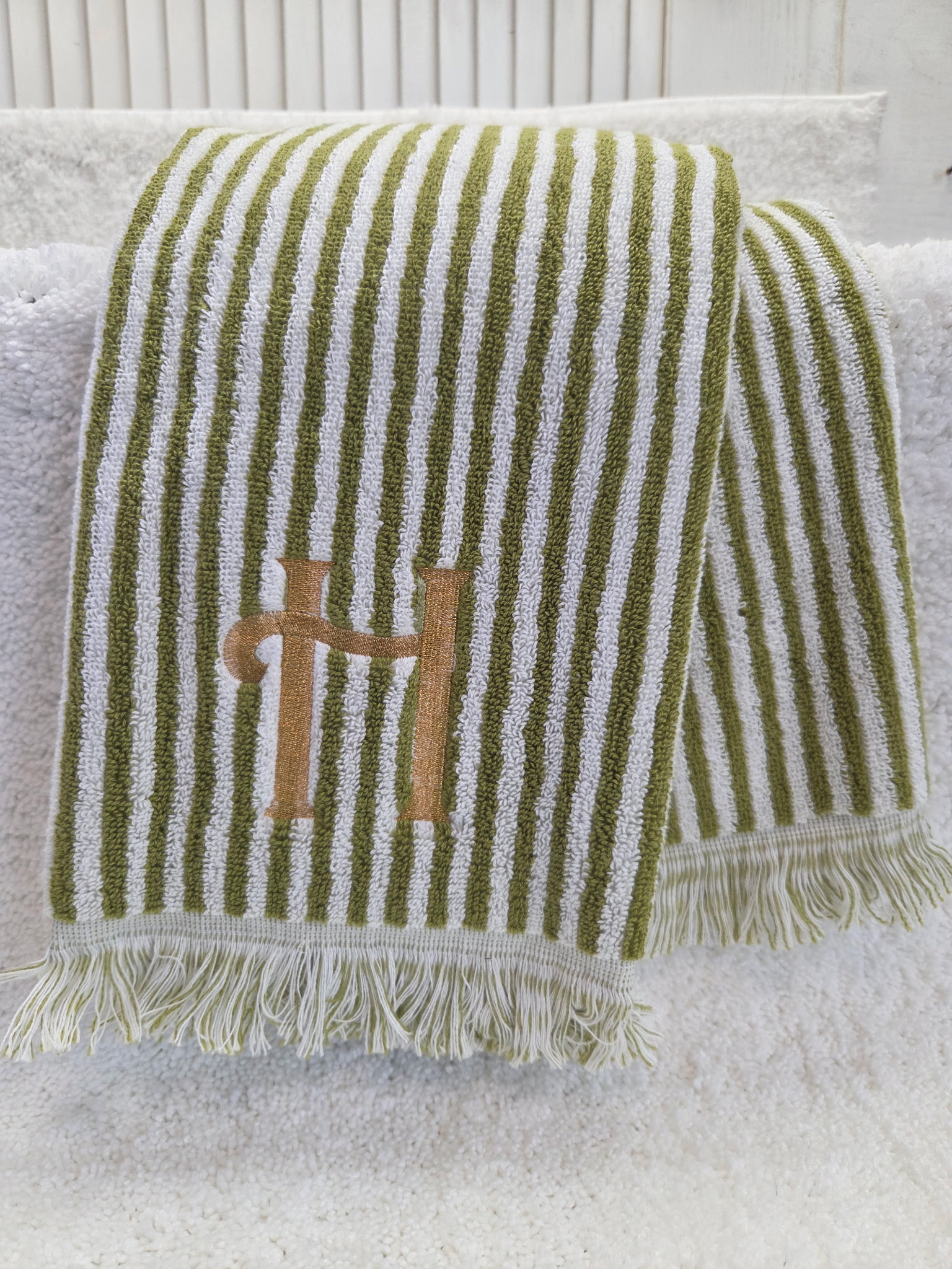 H Embroidered Towel