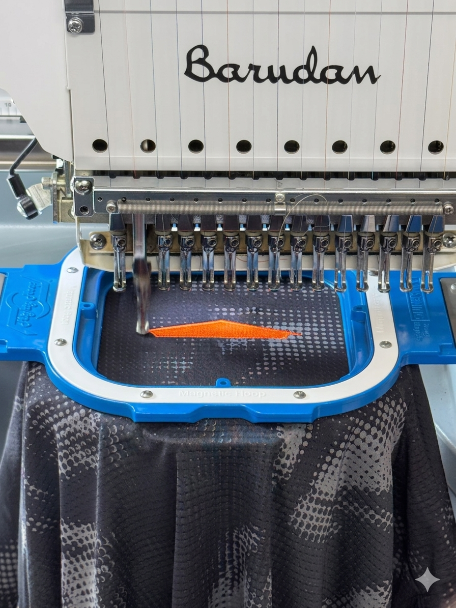Shirt Being Embroidered